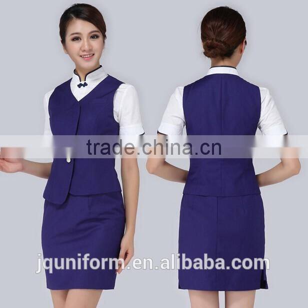 Custom Factory Price Autumn Season Manufacturer China fashion Airline stewardess uniforms Wholesale