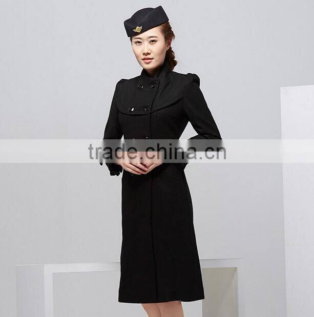 Custom New Arrival Hot Elegant Nice Design Long Style Stewardess Uniform Wholesale