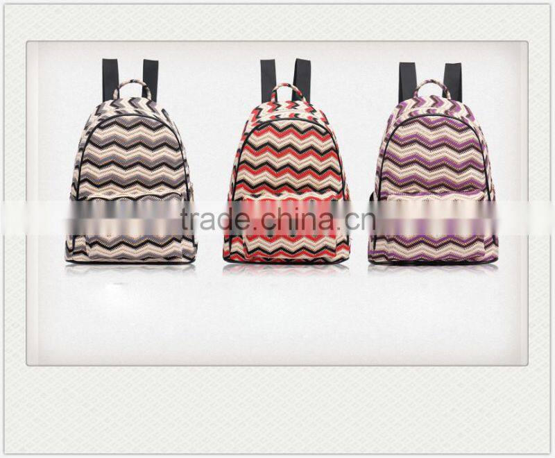 High quality monogrammed chevron canvas backpack