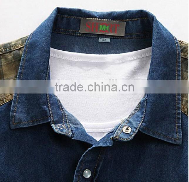 Denim fabric garment man shirt casual shirt