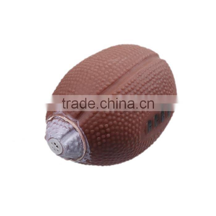 Vinyl Giggle Ball Training Chew Sound Activity Squeaky Toy NFL Football Brown