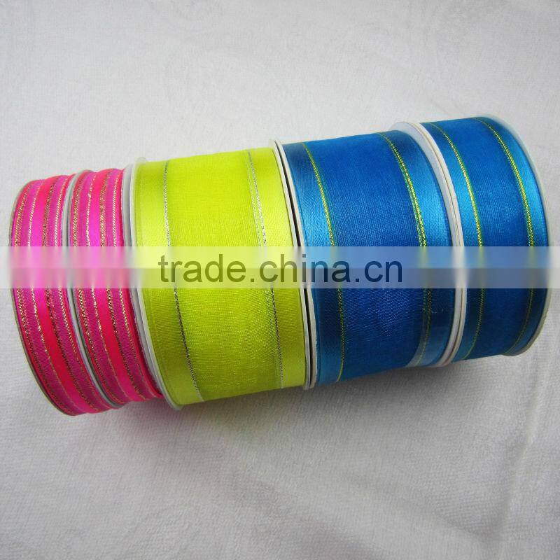 Soft Sheer Ribbon With Metallic Edge
