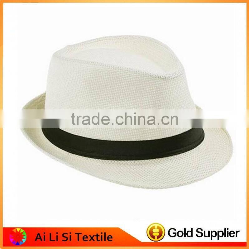 2016 Wide Brim Sun Hats for Women Men Jazz Caps Panama Fedoras Unisex Top Beach Visor Hat Straw Cap Brief Solid