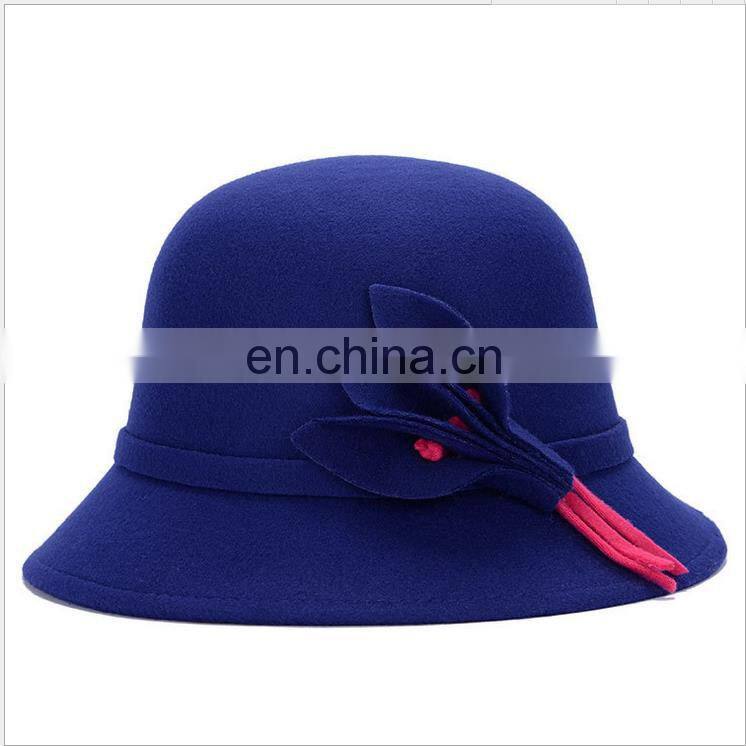 Best selling new fashion ladies popular vintage winter party flower hats fascinators felt womens hats