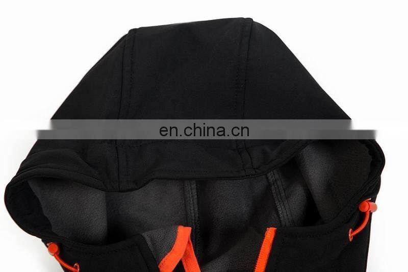 Men Water Resistant Hooded Softshell Jacket Empty Sport Hiking Jacket