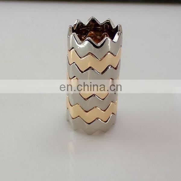 Personalized Assembly Serration Stack Ring