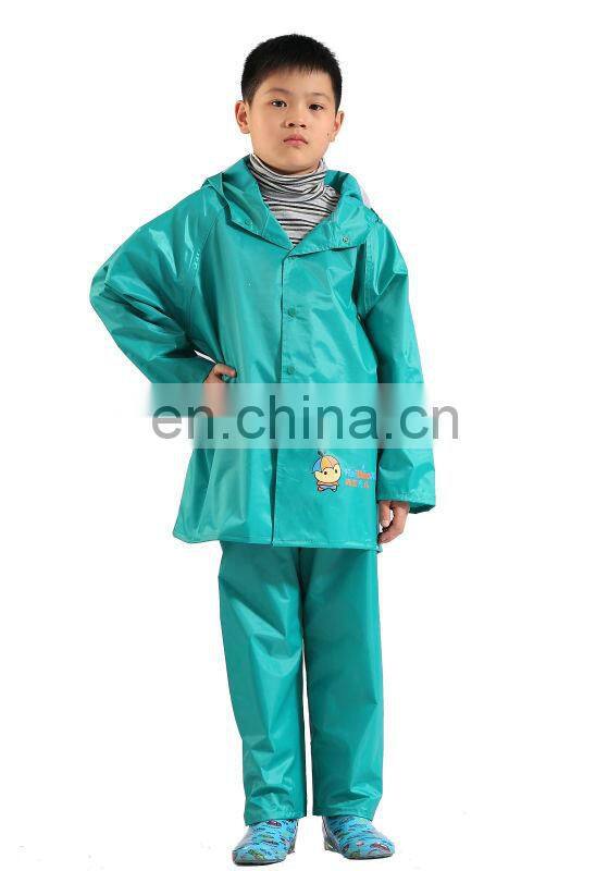 high quality colorful waterproof children 100% pvc raincoat