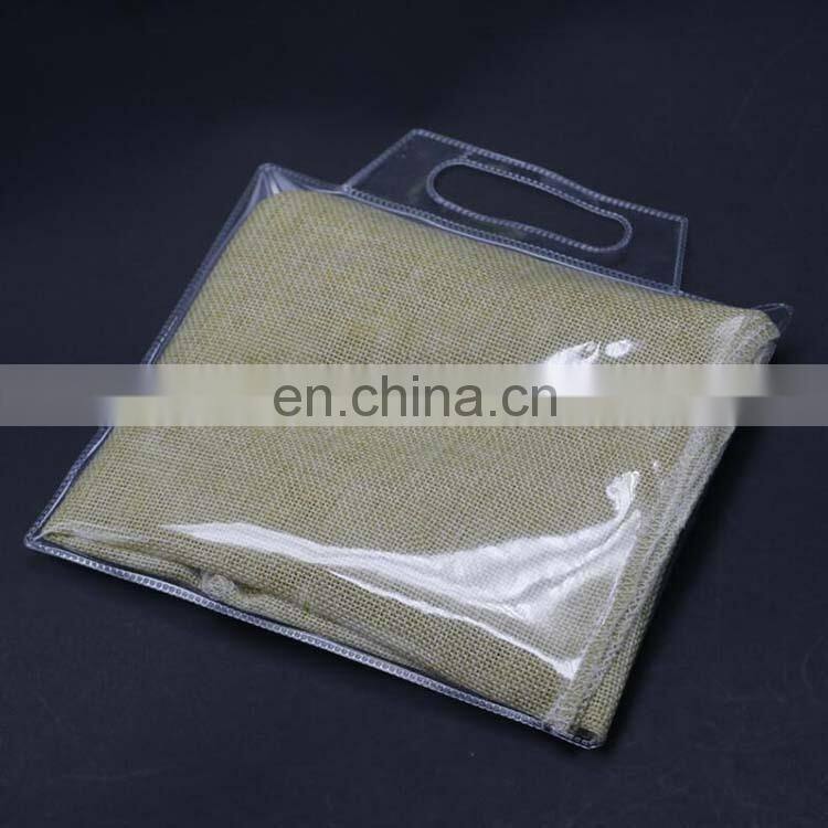 Cheap wholesale transparent pvc cloth bag with custom handing plastic packing clear cosmetic pvc bag