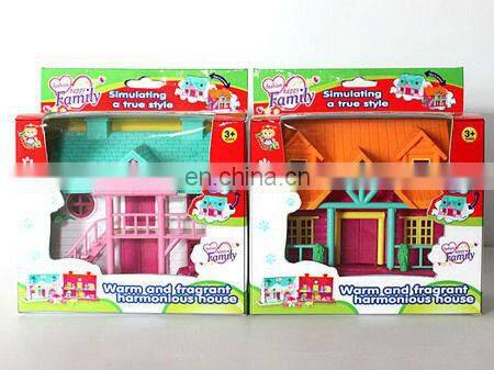 hot sell flashing light and music plastic b/o villa toys
