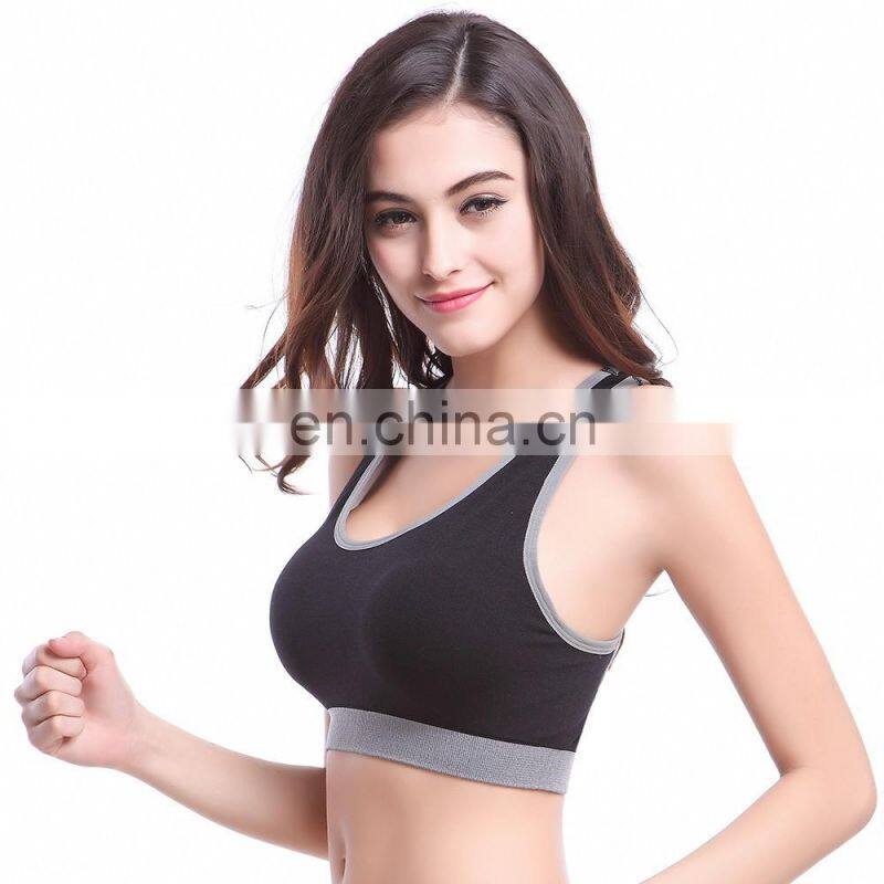 Yihao fashion Women Fitness Stretch Workout Tank Top Yoga Bra Racerback Padded Sports Bra