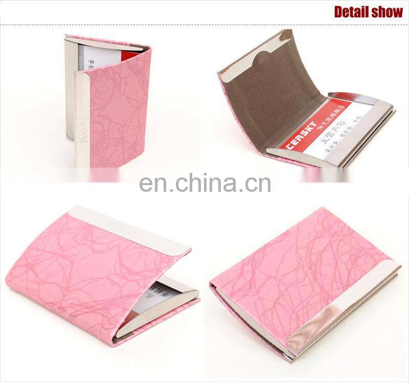 Personalized logo stainless steel name cards case