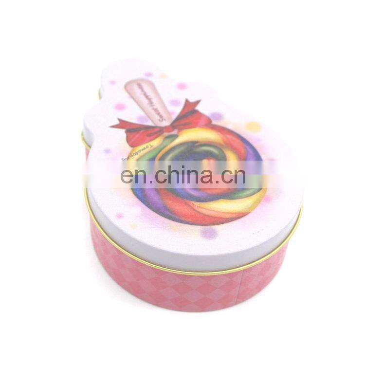 Custom candy shape small sweet metal tinplate case