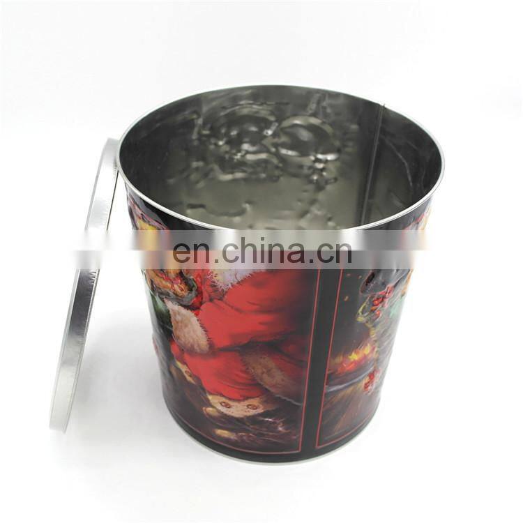 Hot saled round tin can/round popcorn tin can slide tin can wholesale