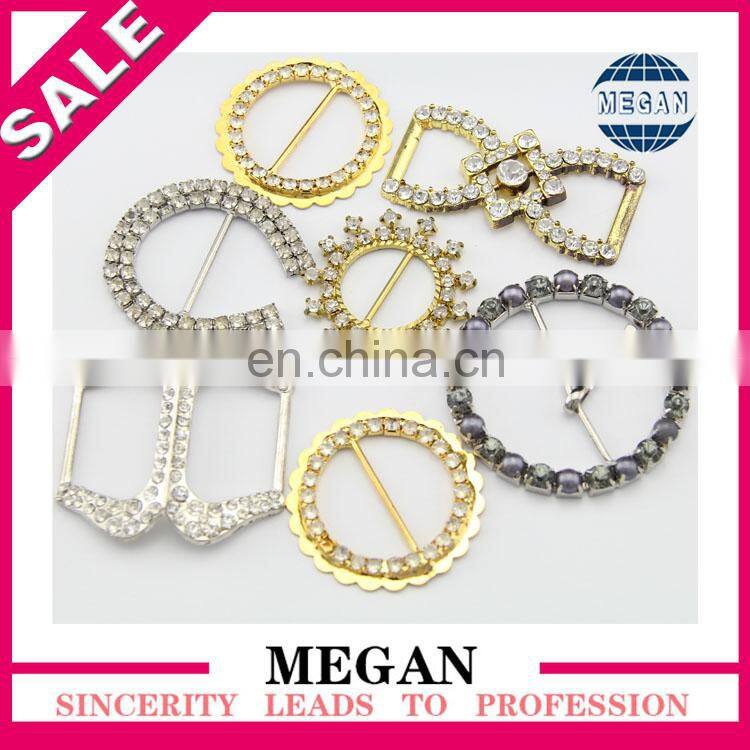 high quality metal shoe buckle with rhinestones