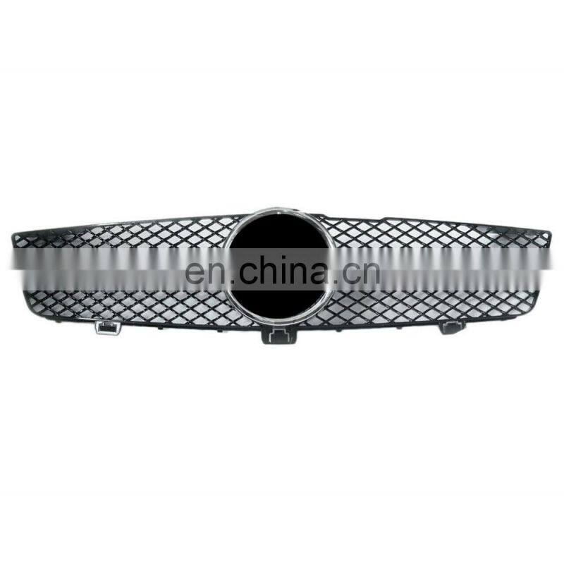 Front Bumper Upper Grill Chrome Black Fit 08-11 for Mercedes Benz CLS Class W219