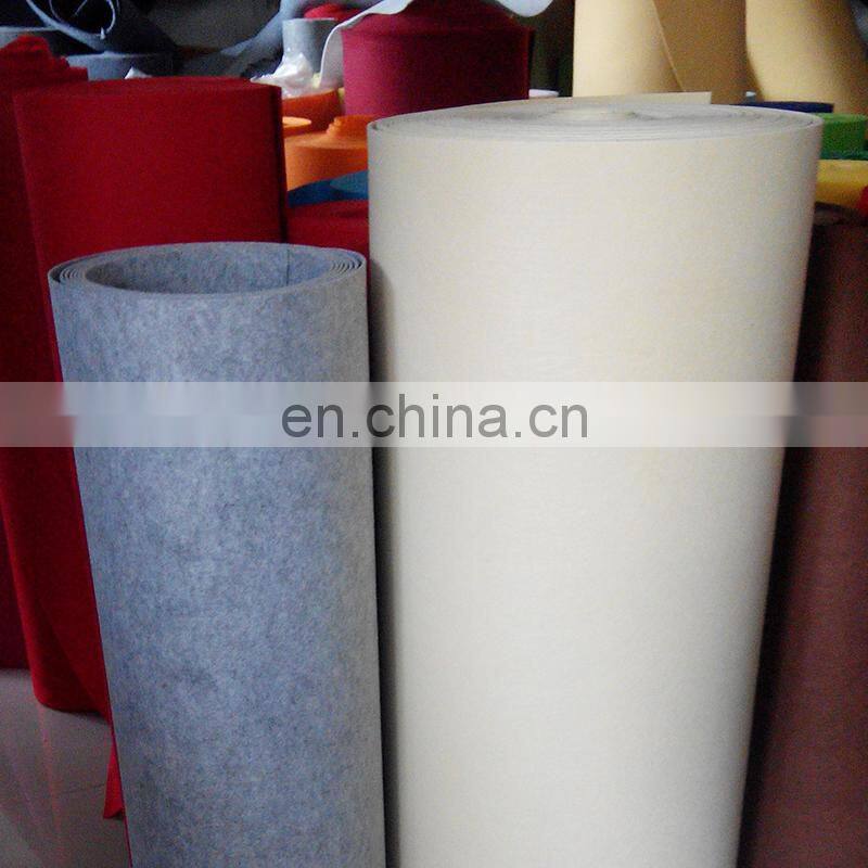 wholesale needle punched nonwoven fabric colorful 100% polyester felt roll