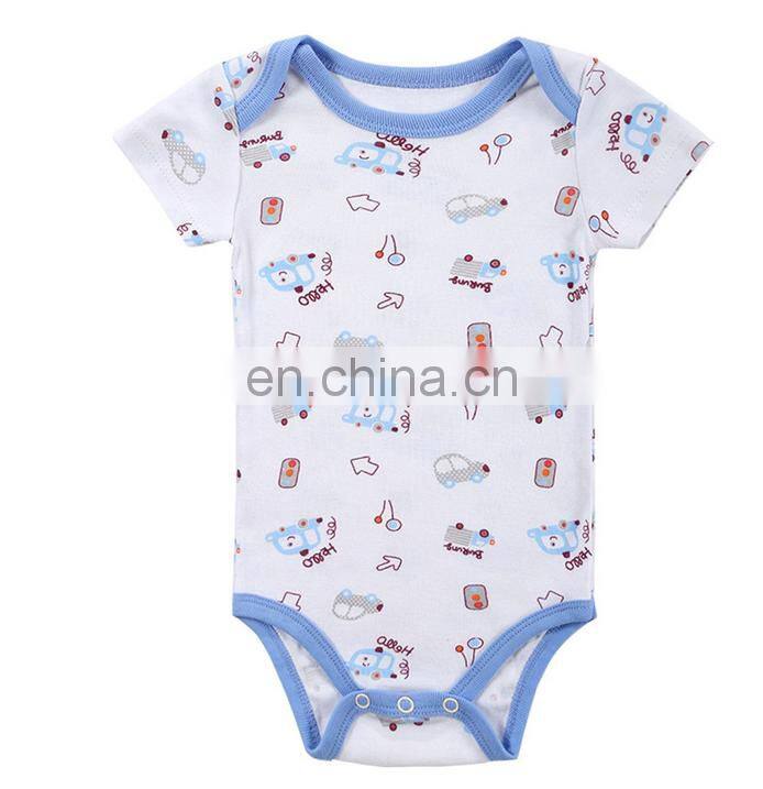 Fashion Cartoon Printed Newborn Baby 100% Cotton Baby Boy Girl Clothes Romper