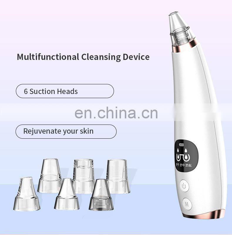 Free Sample Blackhead Remover Set Electric Microdermabrasion Machine with 6 Replacement Probes to Clear Acne Comedone