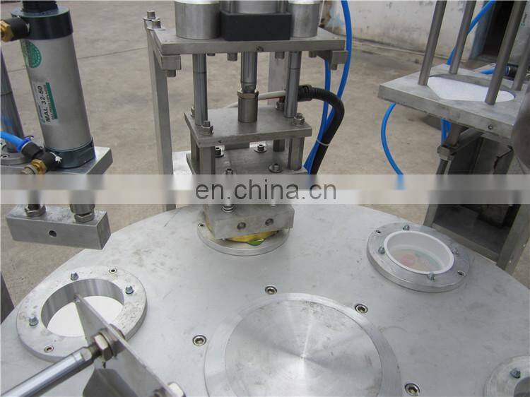 Automatic liquid cup water cup rotary filling and sealing machine