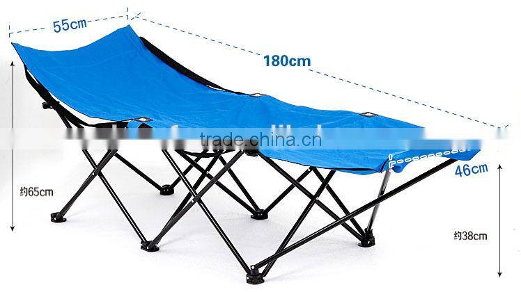 Foldable outdoor bed with steel tube and oxford fabric
