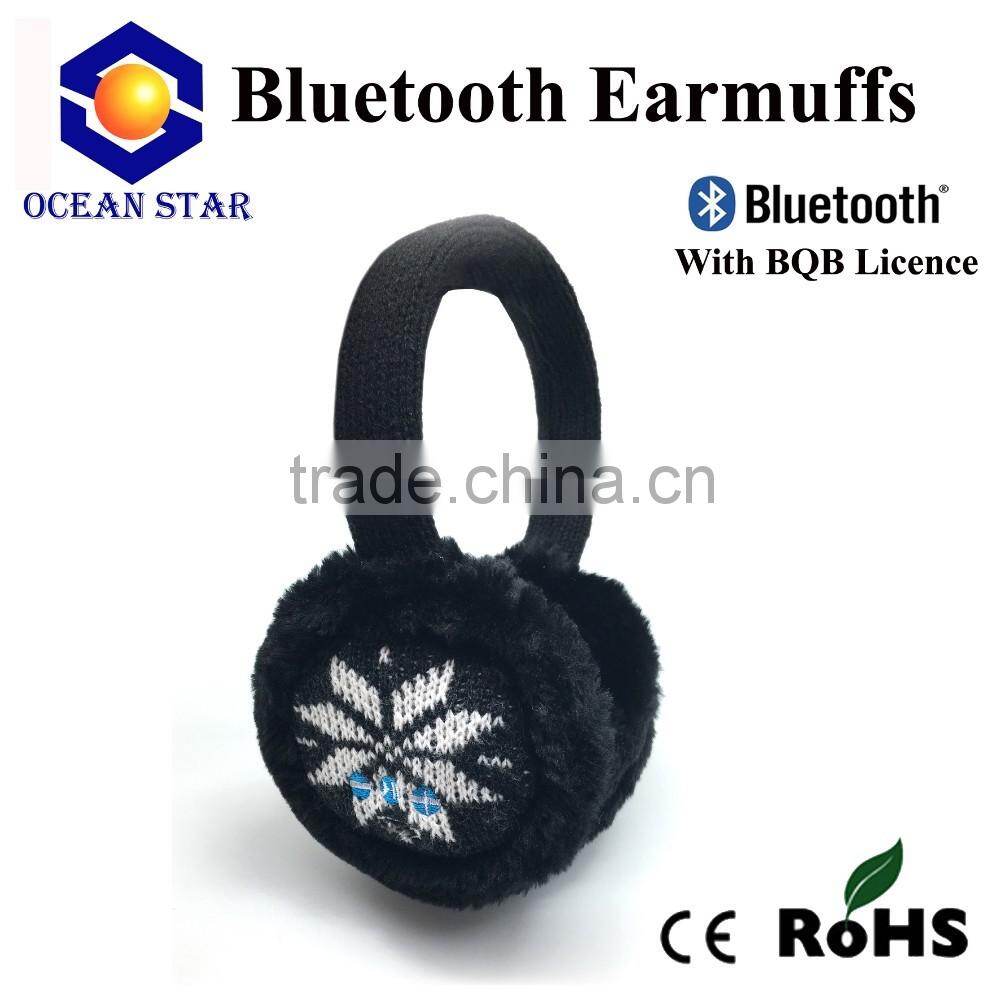 bluetooth earmuff warmer headphone/embroidered earmuff warm