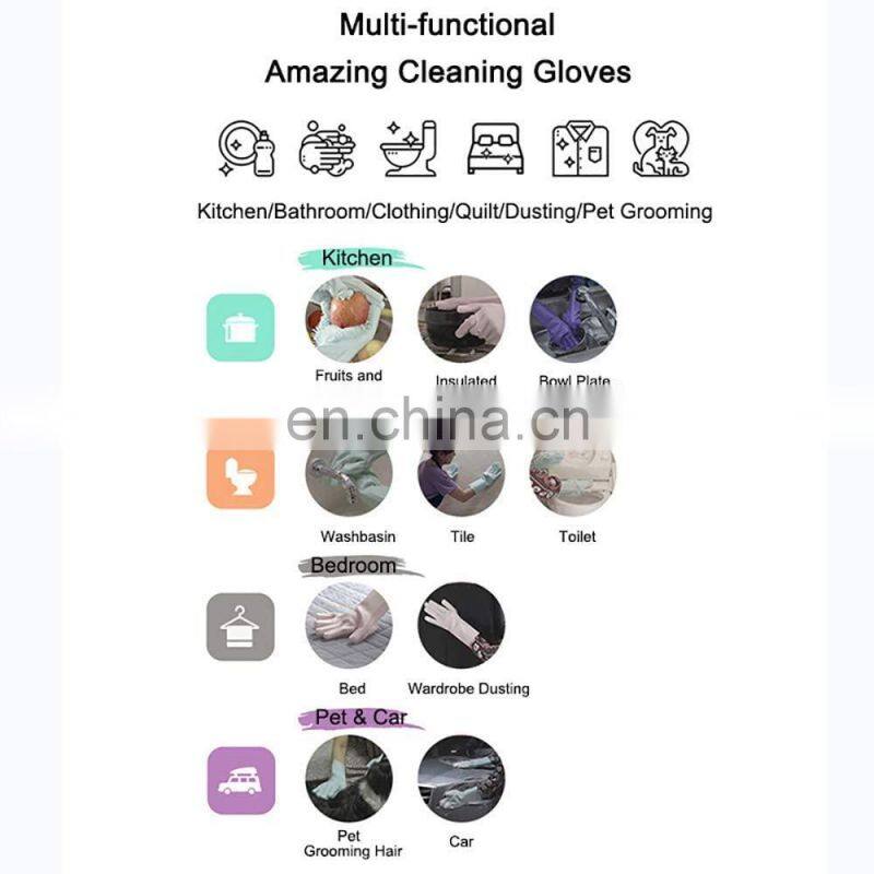 Thick Heat-Resistent Wholesale Reusable Magic Oven Mitts Silicone Dish Wash Glove