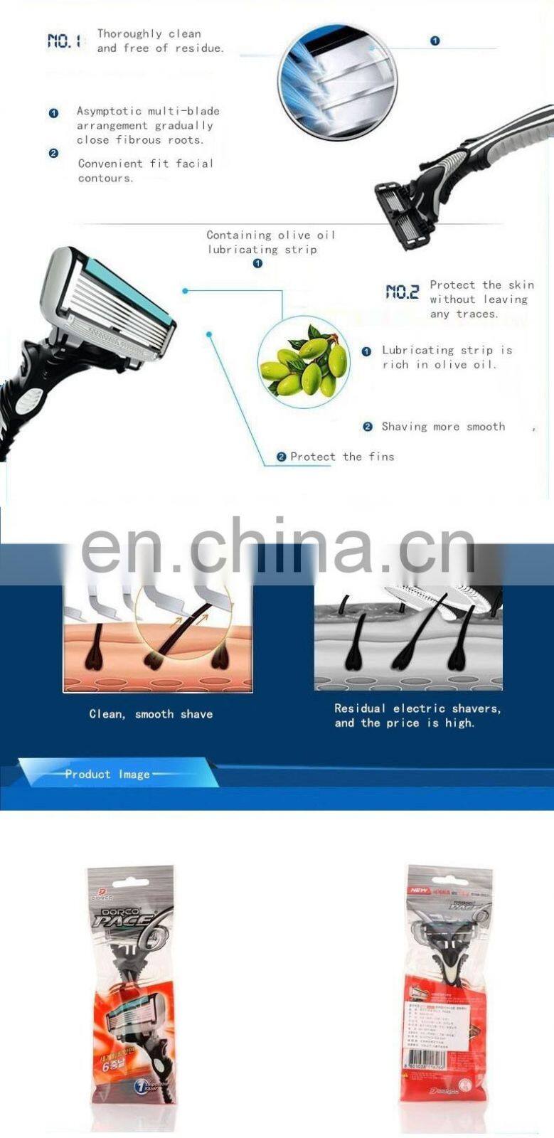 Razor Blade Manufacturers China 6 Blades Razor