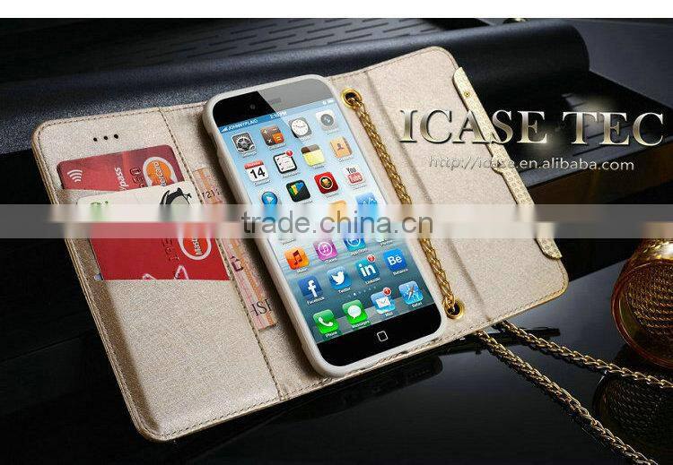 Wallet style design, PU leather phone case For iphone 6/6s for ladies and grils