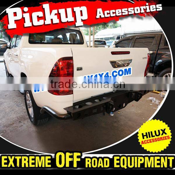 Black Powder Coated Steel Tow Bar For 2015 Toyota Hilux Revo