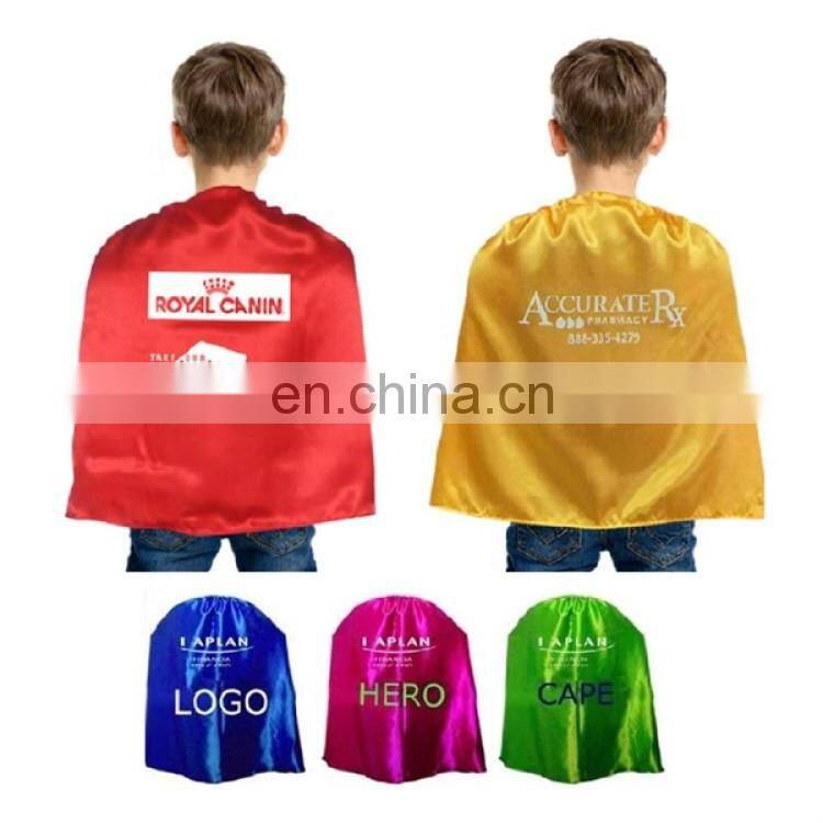 Made in China Halloween Cosplay Satin Children Cape for Boys and Girls
