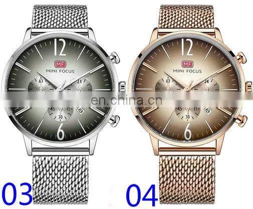 2019 Mini Focus MF0114G Mesh Steel Belt New Quartz Watches For Men