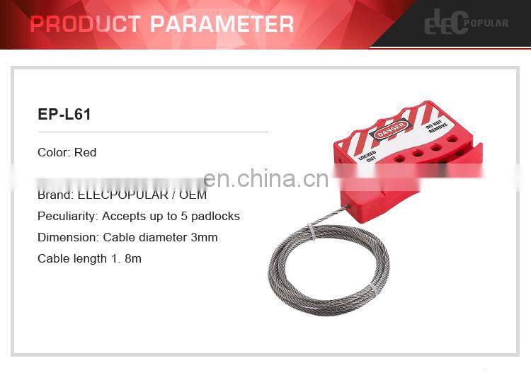 Cheap Price Flexible Stainless Steel Cable Lockout For Locking Valves