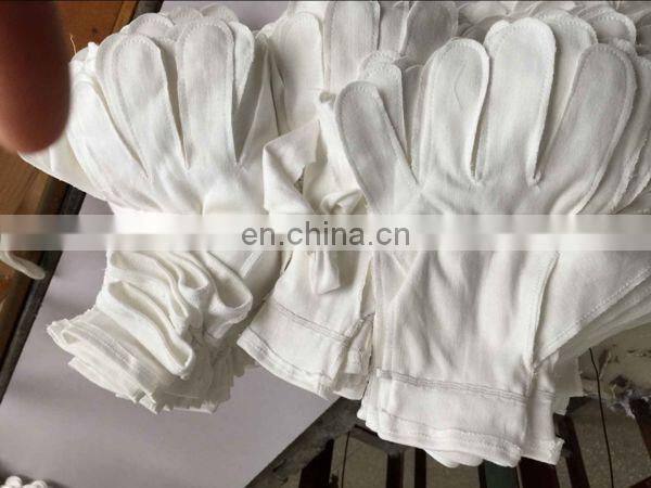 Thicker Cotton Larger Size Daily Use Plain Style 100% White Cotton Glove, Cotton Work Glove