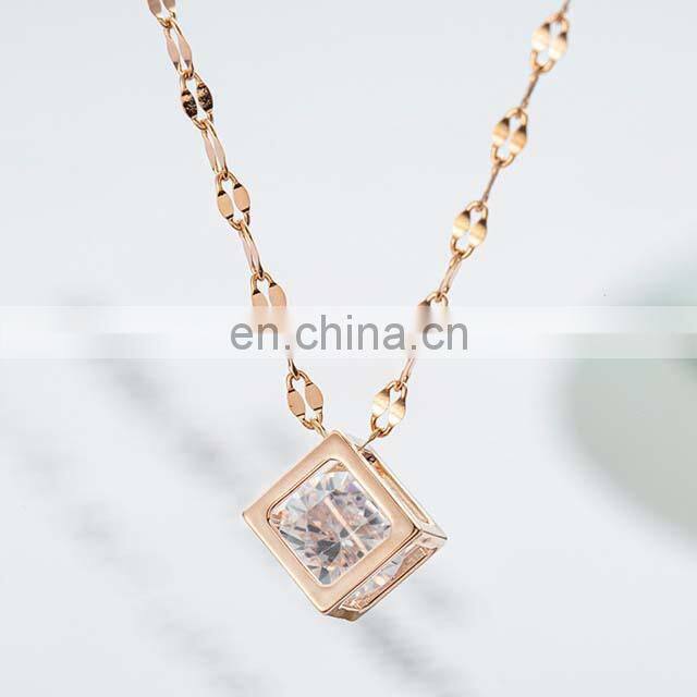 Female Fashion Accessories Pendant Rhinestone Necklace Jewelry