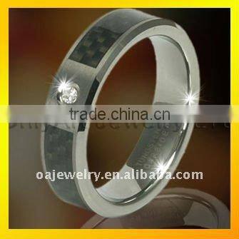 high quality unique design tungsten and ceramic ring for engagement