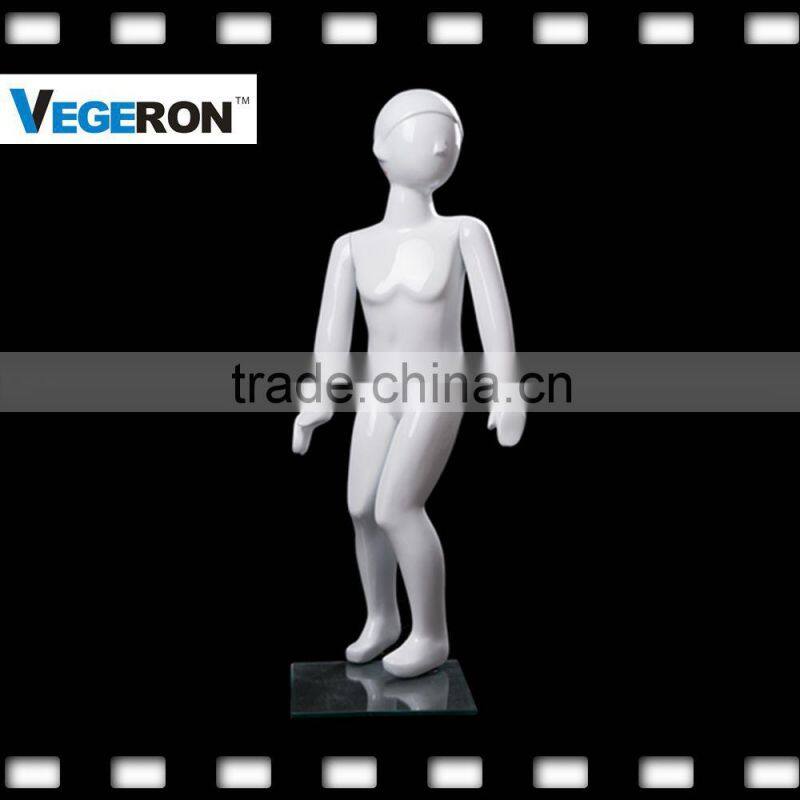 hot sell full body fiberglass kids mannequin abstract mannequin with sculptured hair