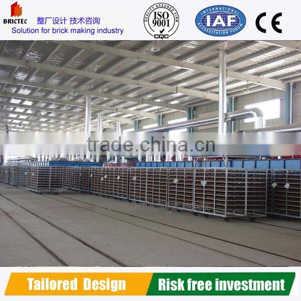 Secadero de ladrillo con auto carro de carga dryer cart for unloading