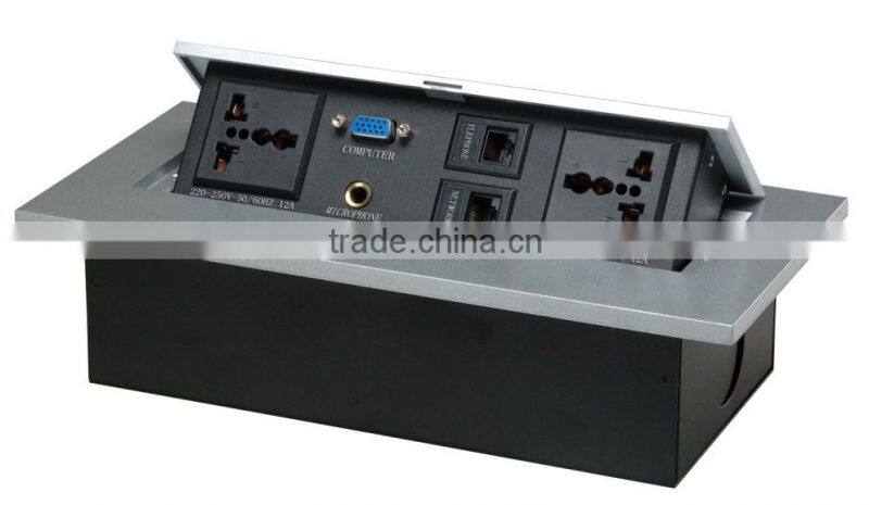 Office Furniture Desk Socket with USB Port and EU Outlets