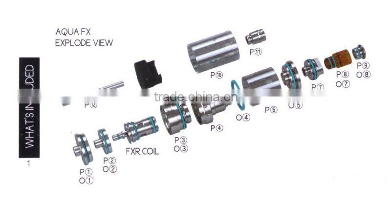 2015 newest CACUQ wholesale Footoon AQUA FX RTA with Top Filling Tank Atomizer Ceramic Coil 3ml/5ml Footoon AQUA FX RTA tank