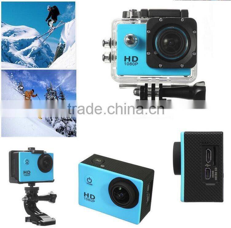 HD Action Camera Wifi 2.0 LTPS LED mini cam recorder marine diving 1080P HD DV style two batteries + monopod
