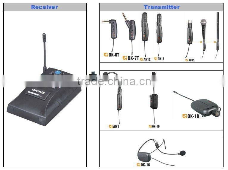 OK-8R Instrument performance UHF/PLL Wireless Microphone
