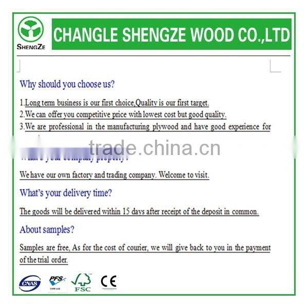 High quality shuttering formwork Marine Plywood 28mm container flooring plywood from China manufacture