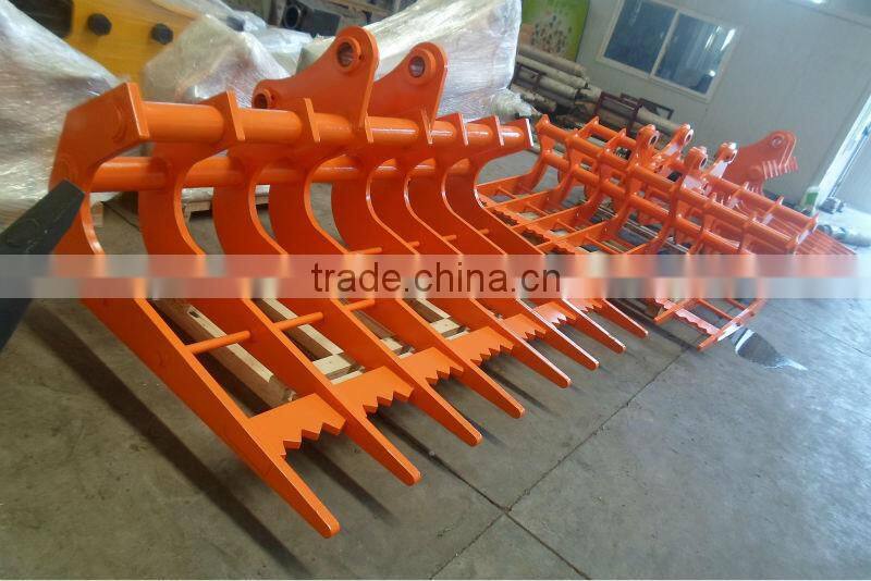 attachments of excavator rake for doosan 140w excavator