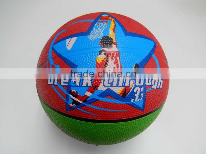 Customized high quality rubber basketball size 7 for promotion