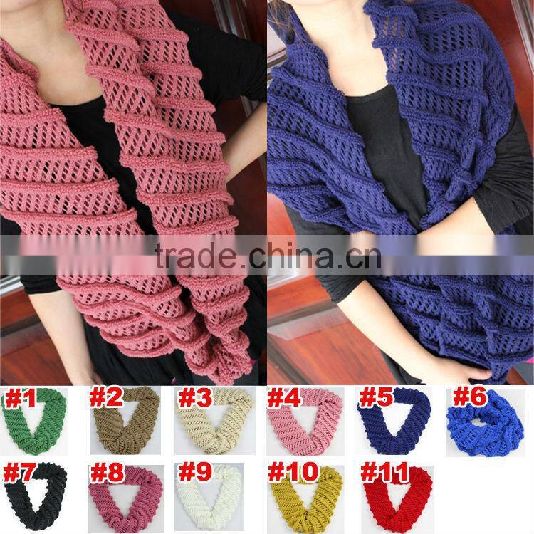 Winter Fashion Twill Solid Color Women Loop Scarf