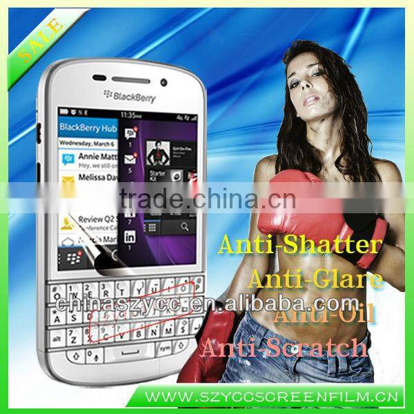 Fashion Blackberry Stickers Factory Supply New Products 2013 Anti-explosive Screen Protective Film For Blackberry Q10