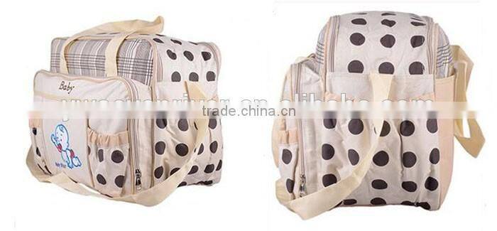 High quality large functional mommy bag cute baby diaper bag