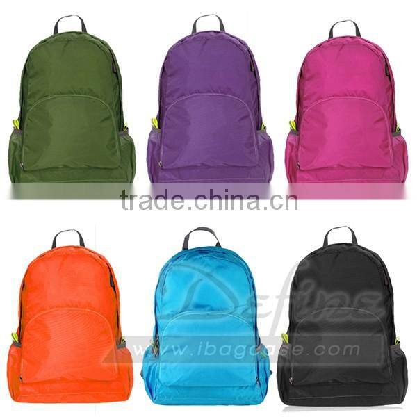 Nylon Teenage Backpack Folding Portable Storage Bag