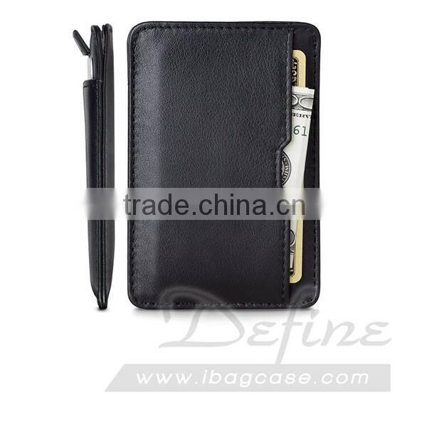 Leather RFID Wallet Card Sleeve Wallet with RFID Protector Holder