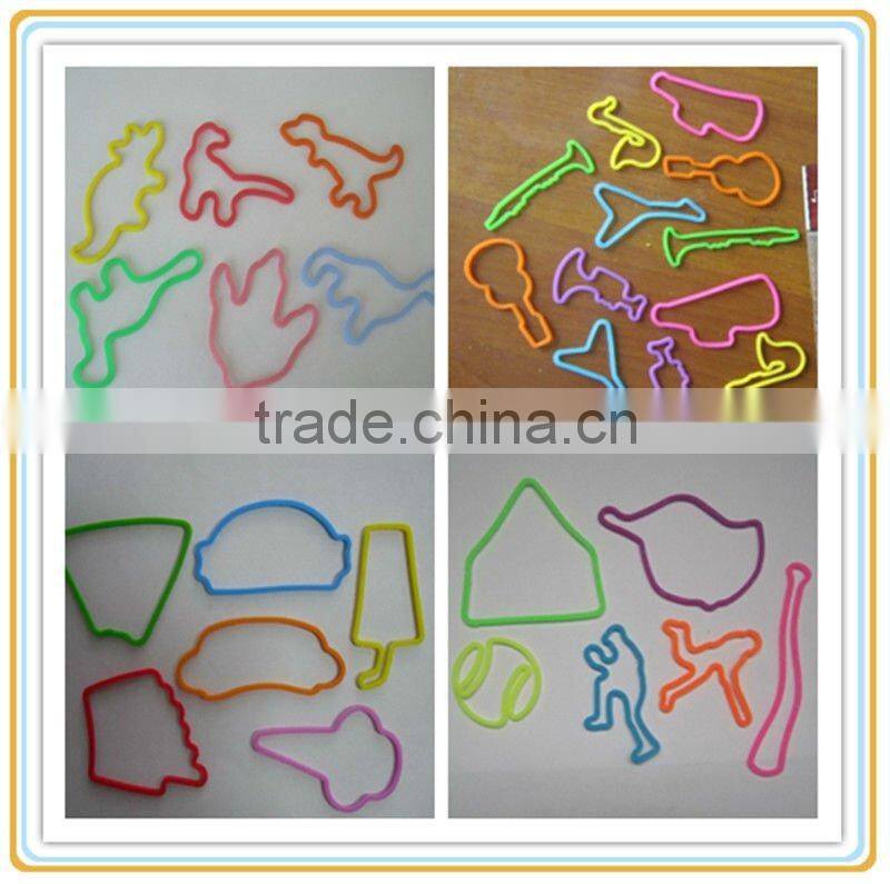 funny silicone rubber elastic bands for children education